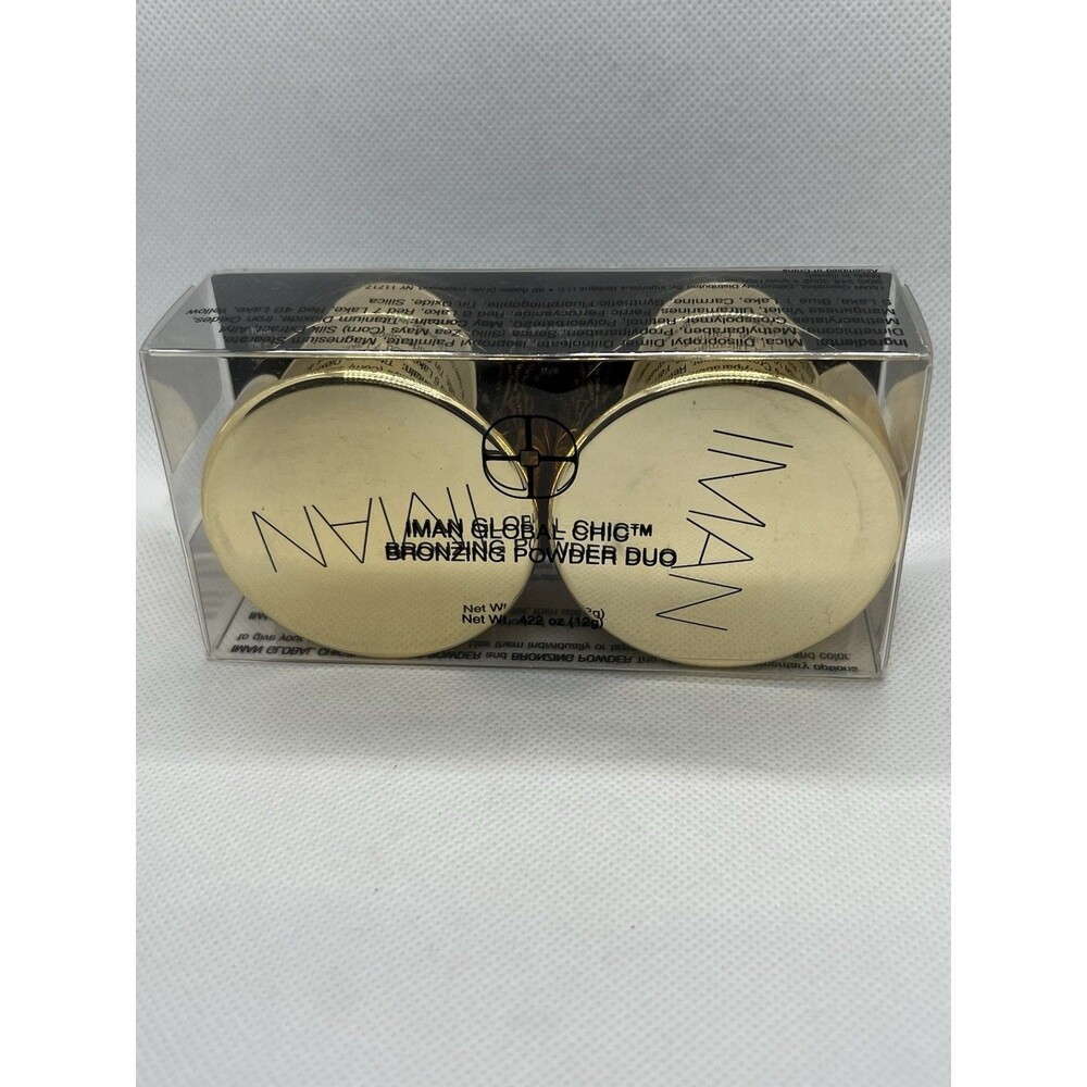 IMAN Global Chic Bronzing Powder Duo in Caribbean Clay/Hawaiian Isles-4.22oz NOS